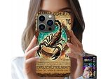 Custodia Per Iphone 15 Pro - Segno Zodiacale Scorpione Astronomia + Foil