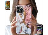 Custodia Per Iphone 13 Pro - Marmo Rosa E Bianco, Motivi In Pietra
