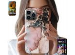 Custodia Per Iphone 13 Pro - Moda Marmo Elegante + Vetro