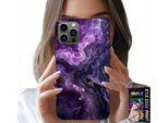 Custodia Per Iphone 11 Pro Max - Marmo Viola Moda Donna + Vetro