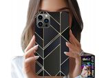 Custodia Per Iphone 11 Pro - Cornici Dorate, Design Elegante + Vetro