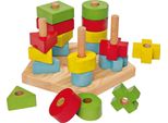 Eichhorn 100002087 Tavoletta, 21 Pezzi, Legno Di Faggio, 5 Diversi Simboli Della Tavoletta, 20 Pezzi Della Tavoletta, Per Bambini A Partire Da 12 Mesi, Dimensioni: 18 X 10 Cm