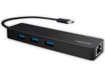 Logilink UA0313 Hub Usb 3.0 Logilink Con Porta USB-C 3.1 Gen1 + Gigabit