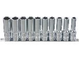 Ks Tools 1/4" Chromeplus Set Di Bussole Esagonali Lunghe 10 Pezzi 4-13 Mm - 918.0610"