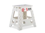 Relaxdays Sgabello Pieghevole Xl Bianco, Set Di 10 Pezzi