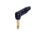 Neutrik, Spina Jack Audio 6,35 Mm Angolata, Metallo, Nero / Oro