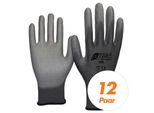 Guanto Nitras 6205 In Nylon Lavorato A Maglia Grigio - Palmo E Punta Delle Dita Rivestiti Inpoliuretano- Palmo E Punta Delle Dita Rivestiti Inpoliuretanotaglia:10