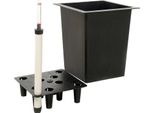 Vivanno Accessori Per Fioriere In Plastica Inserto Per Irrigazione Conico, Nero Opaco - 39X39X32 Cm