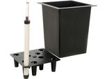 Vivanno Accessori Per Fioriere In Plastica Inserto Per Irrigazione Conico, Nero Opaco - 34X34X32 Cm