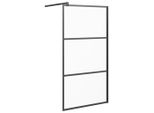 Vidaxl Schermo Doccia Per Cabina Doccia 100X195 Cm Esg Nero Opaco