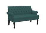 Panca Con Schienale In Tessuto Verde Scuro 120X62X75,5 Cm