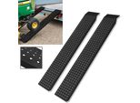 Sessamen-Lp 2X Rampa Di Accesso, Rampa Max 400 Kg, Rampa Di Accesso In Acciaio Zincato, Rampa Per Marciapiede, Rampa Per Sedia A Rotelle, Rampa Per Bicicletta, Rampa Di Carico Per Auto, Rimorchio, Scale, Bicicletta, Nero 160Cm