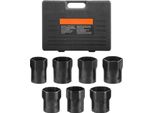 Set Di Bussole Per Dadi Di Bloccaggio Con Attacco Da 12,7 Mm - 7 Pezzi - Sae E Metrico - Set Di Utensili Per Applicazioni Professionali