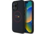 Red Bull Rbhmp16M24Puilvr Custodia Rigida Per Iphone 16 Plus 6.7 In Pelle Granatowy/Navy Anello Rosso Magsafe