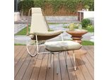 Lvhom Sedia A Dondolo Da Esterno Con Sgabello, Sedia A Dondolo Da Giardino Con Poggiapiedi, Set Di Mobili Da Balcone, Sdraio A Dondolo Con Cuscino, Mobili Da Giardino Per Patio