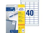 Avery Zweckform® 4780 Etichette Universali Ultragrip - 48,5 X 25,4 Mm, Bianco, 1.200 Etichette, Permanente
