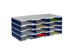 Styro 268-0304-38 Stazione Di Smistamento Styrodoc Grigio/Blu A 12 Scomparti