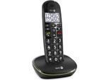 Doro Phoneeasy 110 - Telefono Cordless Con Funzione Di Identificazione Del Chiamante E Di Avviso Di Chiamata - DECT-GAP - Nero (380105)