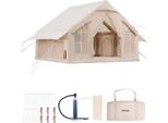 Tende Gonfiabili Vevor Per Il Campeggio 3X3X2,3 M, 4-6 Persone, 300D Oxford, 2 Porte E 4 Finestre A Rete, Inclusa Borsa Per Il Trasporto