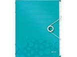 Organizer Leitz Wow, Din A4, Pp, 12 Cartelle, Blu Ghiaccio