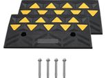 Succebuy Rampa Per Marciapiede In Gomma, Confezione Da 2, Altezza Di Salita Di 10,9 Cm, Robuste Rampe Per Soglie Con Portata Di 15000 Kg, Stabili Rampe Di Accesso Per Auto, Sedie A Rotelle, Biciclette, Motociclette