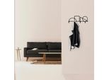 Wallity, Geometric- TNL3102, Nero, Portasciugamani E Gancio, 61 X 23 Cm, 100% Metallo (Spessore: 2 Mm)