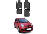 2020-2025 Fiat Panda Tappetini Tpe Nero 4 Pz