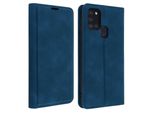 Avizar, Flip Cover, Custodia Flip In Pelle Finta Per Samsung Galaxy A21S, Blu Scuro