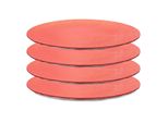Koziol Flacher Teller 4Er-Set Club Plate, Speiseteller, Kunststoff-Holz-Mix, Nature Coral, 26 Cm, 5005704