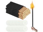 Fiqops 100X Torce Torce Da Giardino Torce Di Cera Torce Da Giardino Per Gli Amanti Alta Qualità Tempo Di Combustione 45 Min