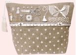 Borsa Le Bonheur Des Dames Contato Kit Punto Croce "Pochette White Couture"", 23X17X8,5Cm"