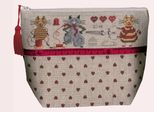 Le Bonheur Des Dames Borsa Contato Kit Punto Croce "Pochette Couture Cats"", 23X17X8,5Cm"