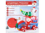 Decorazione Natalizia Gonfiabile Da 177 Cm Led Babbo Natale In Auto Decorazione Natalizia Con Pupazzo Di Neve
