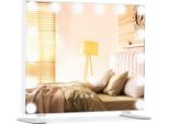 Specchio Per Il Trucco Hollywood Con Illuminazione E Specchio Da Scrivania Con Controllo Touch Intelligente