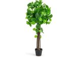 Albero Di Melo Artificiale In Vaso Con Tronco In Vero Legno E Rami Regolabili