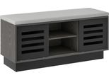 Panca E Scarpiera 2 In 1 Con 6 Scomparti E 3 Ripiani Regolabili 99,5 X 34,5 X 46 Cm Grigio