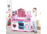 Cucina Per Bambini Cucina Giocattolo In Legno Con Lavello Estraibile Forno A Microonde Cucina Per Bambini Rosa