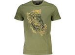Camicia A Maniche Corte Girocollo Logo Cavalli Class Verde : Taglia - Xl Taglia: Xl