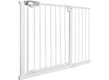 Sessamen-Lp Cancelletto Di Sicurezza Per Scale Cancelletto Di Sicurezza Per Porte Cancelletto Per Scale Senza Foratura Cancelletto Per Porte Cancelletto Di Sicurezza Per Bambini 105-115 Cm Si Chiude Automaticamente Cancelletto In Metallo Per La Sicurezza Dei Bambini, Bianco