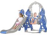 Va-Cerulean Struttura Per Arrampicata Bambini Autoportante Per Interni 4 In 1, Scivolo Per Bambini Basket Scivolo Per Bambini Per Esterni Da 1 Anno, Scivolo Da Giardino Scivolo Giocattolo, Blu 175X140X120Cm, Tipo B