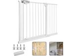 Yuenfong Cancelletto Di Sicurezza Per Porte Senza Foratura, Cancelletto Autochiudente Per Bambini, Apertura Bidirezionale A 180°, Bianco, Larghezza 105-115 Cm