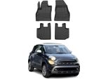 2012-2024 Fiat 500L Tappetini Tpe Nero 4 Pz