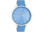 Quarzuhr OOZOO, blau, Armbanduhren, Damen, Armbanduhr, Damenuhr, Herrenuhr, Lederarmband