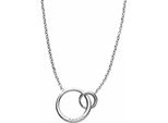 Kette Mit AnhäNger Skagen "Schmuck Geschenk Edelstahl Halskette Elin", Silber (Edelstahlfarben, Kristallweiß), Halsketten, Damen, Edelstahl, L: 47, Mit Glasstein