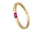 Goldring Jobo "Rubin-Ring" Gr. 50, Gelb (Gelbgold 375), Fingerringe, Damen, 50, Gelbgold 375, Goldring, 375 Gold