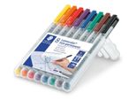Staedtler® 315 WP8 Penna A Punta Fine Penna Universale Lumocolor® - Non Permanente, M, 8 Colori