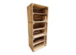 Vintage Natur Holzkisten 2Er Set 50 X 40 X 30Cm Mit Ablage Lang