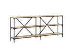 Tavolo Consolle Rovere Sonoma 180X30X75 Cm Materiale A Base Di Legno E Ferro