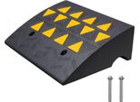 1X Rampa Di Accesso In Gomma Per Traversine - Rampa Per Cordoli 49,1X37X15,2Cm - Rampa Per Attraversamenti Di Cordoli
