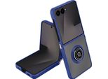 Avizar, Samsung Galaxy Z Flip 7 Custodia Pieghevole Con Anello Magnetico, Blu